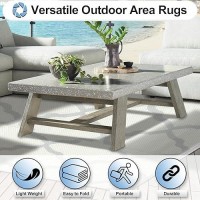 Outdoorlines Outdoor Plastic Area Rugs For Patio 9X12 Ft Reversible Outside Carpet Stain Uv Resistant Rv Mats Straw Rug Fo