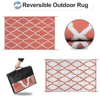 Outdoorlines Outdoor Plastic Area Rug For Patio 6X9 Ft Reversible Outside Carpet Stain Uv Resistant Rv Mats Straw Rug For