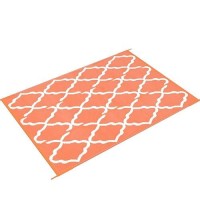 Outdoorlines Outdoor Plastic Area Rug For Patio 4X6 Ft Reversible Outside Carpet Stain Uv Resistant Rv Mats Straw Rug For