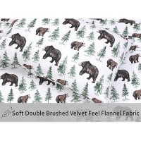 Ruvanti Flannel Sheets Full Size 100 Cotton Double Brushed Bed Sheets Set Deep Pockets 16 Inches All Seasons Breathable E