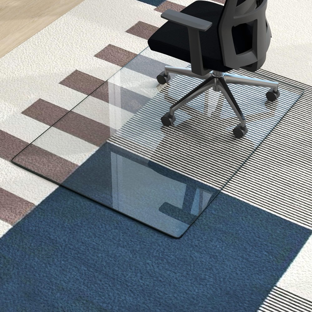 Neutype Glass Chair Mat, Tempered Glass Office Chair Mat For Carpet Or Hardwood Floor - Effortless Rolling, Easy To Clean, Best For Your Home Or Office Floor (36