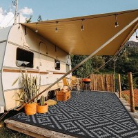 Genimo Outdoor Rug For Patio Clearance 9X18 Waterproof Mat Reversible Plastic Camping Rugs Rv Porch Deck Camper Balcony Backya