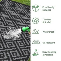 Genimo Outdoor Rug For Patio Clearance 9X18 Waterproof Mat Reversible Plastic Camping Rugs Rv Porch Deck Camper Balcony Backya