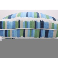 Pillow Perfect Stripe Indooroutdoor Accent Throw Pillow Plush Fill Weather And Fade Resistant Large 185 X 185 Blue