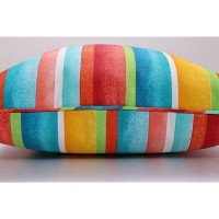 Pillow Perfect Stripe Indooroutdoor Accent Throw Pillow Plush Fill Weather And Fade Resistant Throw 165 X 165 Mult