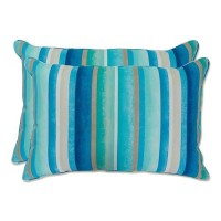 Pillow Perfect Stripe Indooroutdoor Accent Throw Pillow Plush Fill Weather And Fade Resistant Large Lumbar 165 X 245