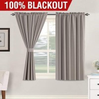 Hversailtex Full Blackout Curtain Panels For Bedroom Thermal Insulated Window Covers For Kitchen Complete Blackout Rod Pocket D