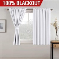 Hversailtex Primitive 100 Blackout Curtains With Rod Pocket Thermal Curtains 45 Inches Long Soundproof Drapes 2 Panels Set Ene