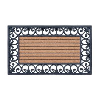 A1Hc Natural Coir And Rubber Door Mat 24X36 Thick Durable Heavy Duty Thin Profile Door Mat Easy To Clean Long Lasting Fro