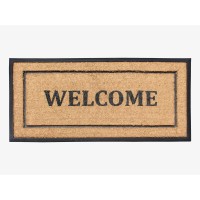 A1Hc Natural Coir And Rubber Large Door Mat Thick Durable Doormats For Door Entrance Heavy Duty Thin Profile Door Mat Long Las