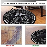 Homcomoda Gaming Chair Mat For Hardwood Floor Anti-Slip Round 47 Inch Floor Protector Low-Pile Computer Chair Mat For Office Gaming Room Home Decor