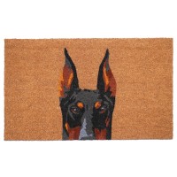 Calloway Mills Black Doberman Doormat 24 X 36