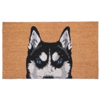 Calloway Mills Black Siberian Husky Doormat 17 X 29