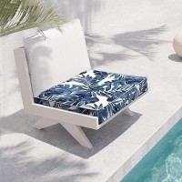 Dytxiii Patio Cushion Covers Replacement Water Repellent Uv Resistant Outdoor Cushion Slip Covers 22 X 22 X4 Inch Palm Blue