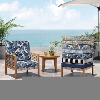 Dytxiii Outdoor Replacement Cushion Cover Set Of 2 Piece For Patio Rattan Wicker Chair Sofa Furniture With Water Repellent Fabri