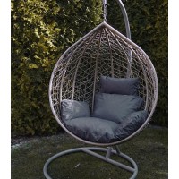 Bielik Waterproof Outdoor Hanging Egg Chair Cushion - Garden Cushion - Pillow For Cocoon Chair (Darkgray)