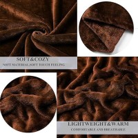 Jiahannha Flannel Fleece Blanket Throw Size(60 By 80 Inches) Brown Throw Blanket For Couch Sofa Bed 280Gsm Super Soft Plush Cozy And Lightweight Warm Bed Blanket For All Season