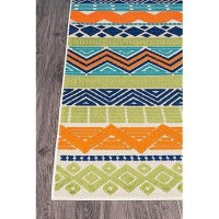 Rugshop Marbella Contemporary Boho Nonshedding Patio Deck Backyard Indooroutdoor Area Rug 710 X 10 Multi