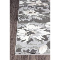 Rugshop Bergamo Contemporary Floral Nonshedding Easy Cleaning Patio Deck Backyard Indooroutdoor Area Rug 710 X 10 Gray