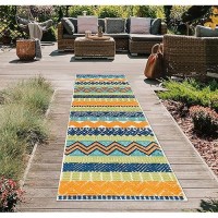 Rugshop Marbella Contemporary Boho Nonshedding Patio Deck Backyard Indooroutdoor Runner Rug 2 X 7 Multi