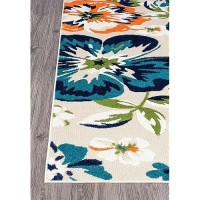 Rugshop Bergamo Contemporary Floral Nonshedding Patio Deck Backyard Indooroutdoor Area Rug 710 X 10 Multi