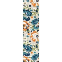 Rugshop Bergamo Contemporary Floral Nonshedding Patio Deck Backyard Indooroutdoor Runner Rug 2 X 7 Multi