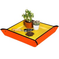 Melphoe Plant Repotting Mat Extra Thickened Stiffer Pe Durable Coating 27 X 27 Waterproof Transplanting Pad Indoor Succule