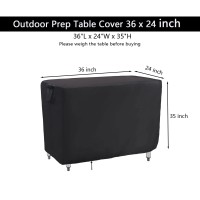 Jungda Outdoor Prep Table Cover For Prep & Work Table,Patio Waterproof Stainless Steel Table Work Cover - 36 X 24 X 35 Inch