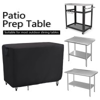 Jungda Outdoor Prep Table Cover For Prep & Work Table,Patio Waterproof Stainless Steel Table Work Cover - 36 X 24 X 35 Inch