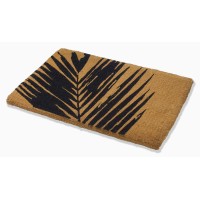 Fab Habitat Extra Thick Doormat Handwoven Durable Natural Coir Entryway Front Door Porch Patio Summertime Palm Leaf