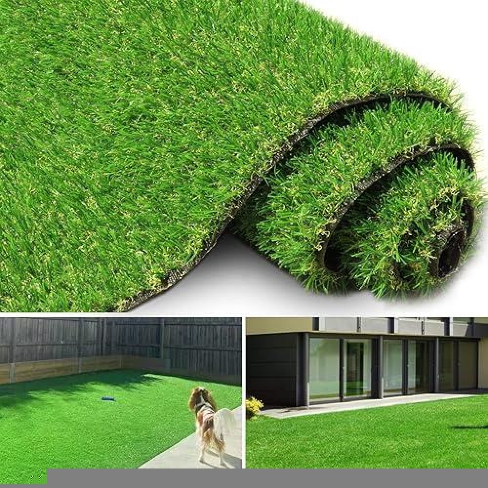 Freadem Artificial Grass Turf For Pet Dogs 6 X 80 Fake Grass Lawn With Drain Holes Indoor Outdoor Synthetic Grass Mat For Ga