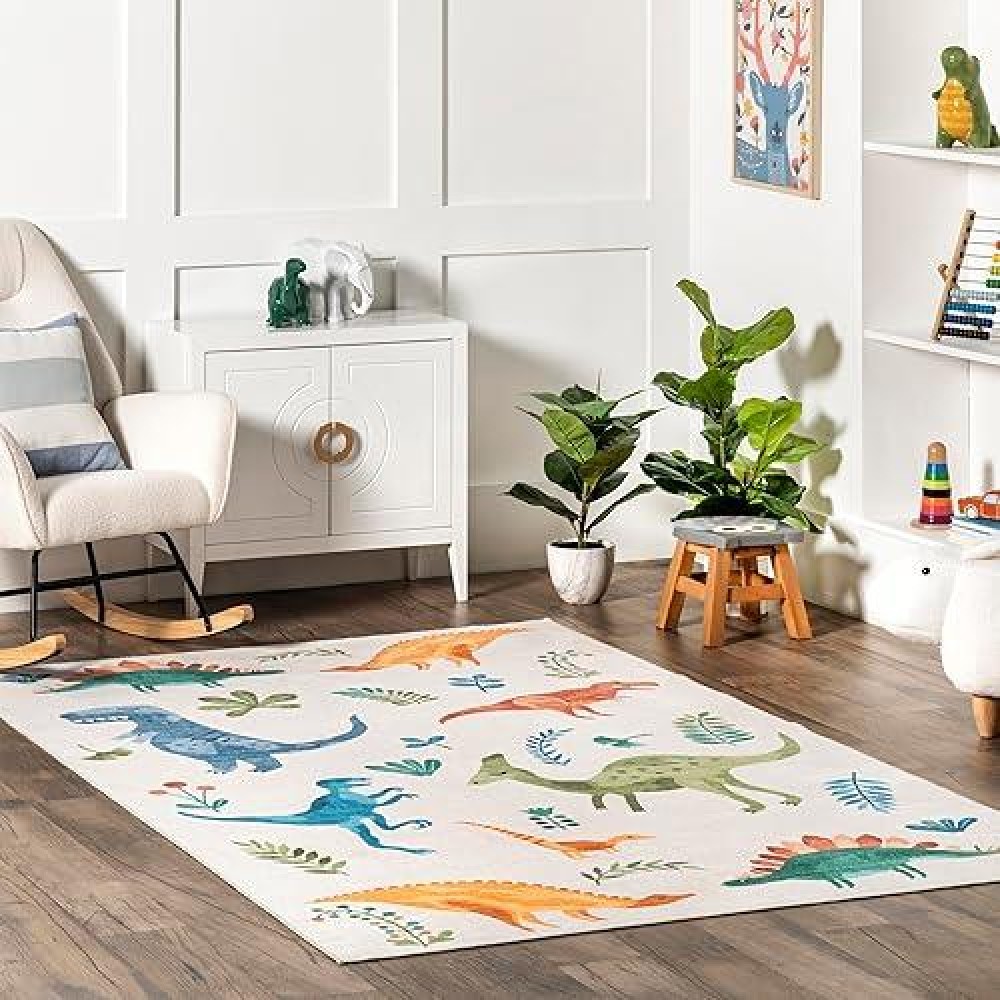 Nuloom 3 X 5 Spinclean Machine Washable Stainresistant Area Rug With Non Slip Backing Low Profile For Living Room Bedroom