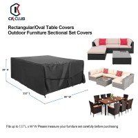 Patio Furniture Sectional Set Covers Large Water Resistant Outdoor Furniture Set Covers Loveseat Covers Waterproof Heavy Duty 112