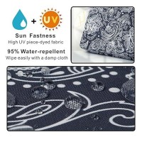 Nettypro Outdoor Cushion Covers For Patio Furniture 4 Pack Uv Resistant Water Repellent Patio Chair Seat Cushion Slipcovers  20 X 18 X 4 Inch  Replacement Cover Only  Slate Grey Paisley