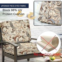 Nettypro Patio Furniture Cushion Covers Replacement Set 4 Water Repellent Uv Resistant Outdoor Chair Seat Cushion Slipcover With Zipper And Tie  Replacement Cover Only  24 X 24 X 4 Inch