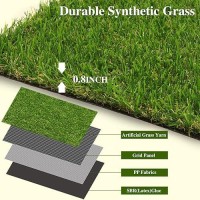 Weidear Artificial Grass 3 Ft X 53 Ft  0.8 Inch Fake Grass Mat  4 Tones Synthetic Turf Rug  Indoor Outdoor Turf Grass For Dogs Pets/Patio Lawn Landscape Garden  Customized Sizes