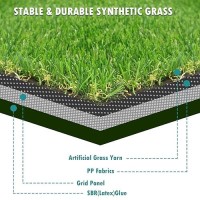 Heyroll Artificial Turf Grass Indoor Outdoor 5 Ft X 75 Ft 08 Inch Realistic Synthetic Fake Grass Artificial Lawn Rug Dog Pets