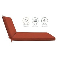 Honeycomb Outdoor Chaise 225 W X 70 L Textured Solid Terracotta Patio Cushion