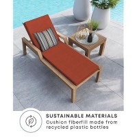 Honeycomb Outdoor Chaise 225 W X 70 L Textured Solid Terracotta Patio Cushion