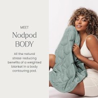 Nodpod Body 65Lb Compact Weighted Blanket I Perfect For Relaxation Lounging Napping Sleeping Travel I Glass Bead Filled M