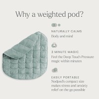 Nodpod Body 65Lb Compact Weighted Blanket I Perfect For Relaxation Lounging Napping Sleeping Travel I Glass Bead Filled M