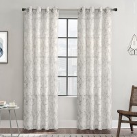 Common Wealth Home Fashions Jenny Grommet Curtain Panel Window Dressing 52 x 63 in Grey