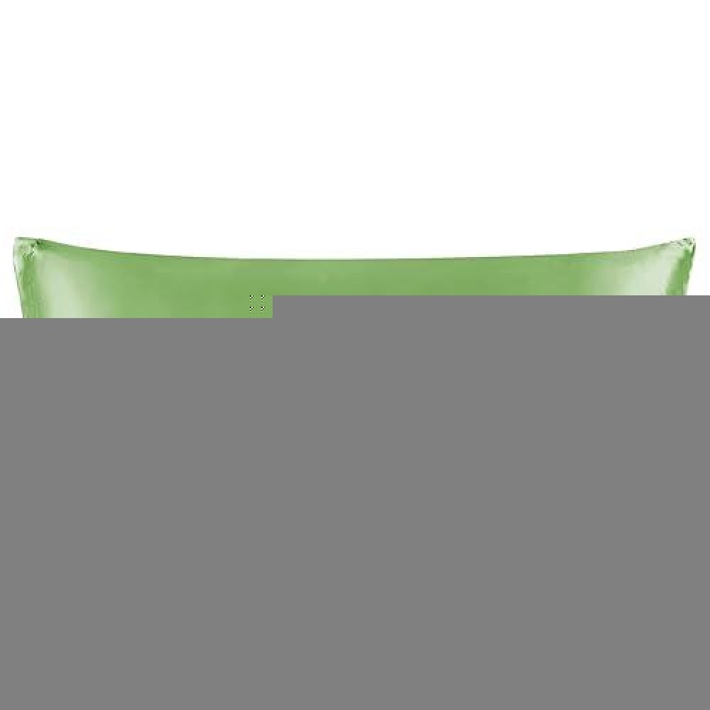 Bedelite Satin Silk Body Pillow Pillowcase For Hair And Skin Premium And Silky Sage Green Long Body Pillow Case Cover 20X54 Wit