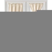 Hiasan French Door Curtains Privacy Rod Pocket Semi Sheer Front Curtain For Door Window 1 Panel Beige W 24 Inch X L 40 Inch