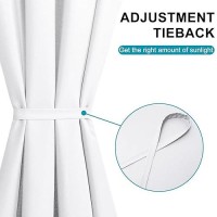 Hiasan French Door Curtains Rod Pocket Privacy Semi Sheer Patio Doorglass Door Window Curtain Panel 1 Piece White W 52 Inch