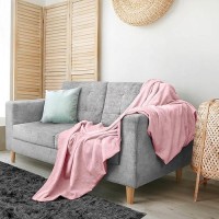 Utopia Bedding 100% Cotton Blanket (Queen Size - 90X90 Inches) 350Gsm Lightweight Thermal Blanket  Soft Breathable Blanket For All Seasons (Dusky Pink)