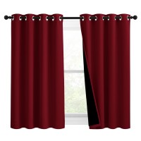 Nicetown Kitchen Full Blackout Curtain Panels Super Thick And Soft Insulated Window Covers 100 Blackout Draperies With Black