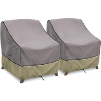 Brivic Patio Furniture Covers Waterproof For Chair, Outdoor Lawn Chair Covers Fits Up To 33W X 34D X 31H Inches(2Pack), Grey