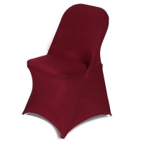 Hainarvers Stretch Spandex Folding Chair Covers 30Pcs Universal Fitted Chair Cover Protector For Wedding Party Banquet Holiday