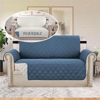 Hversailtex Loveseat Slipcover Reversible Loveseat Cover Seat Width Up To 46 Water Resistant Couch Cover With Elastic Strap Q